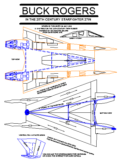 buck rogers starfighter 27in illus