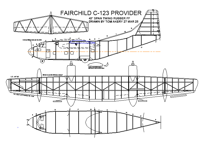 fairchild c123 provider 45in illus