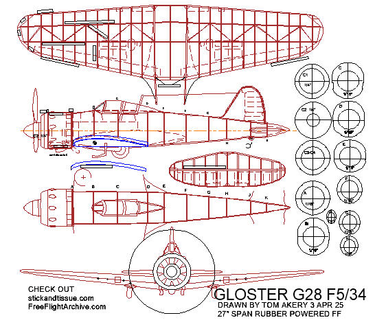 gloster g28 f5 34 27in illus