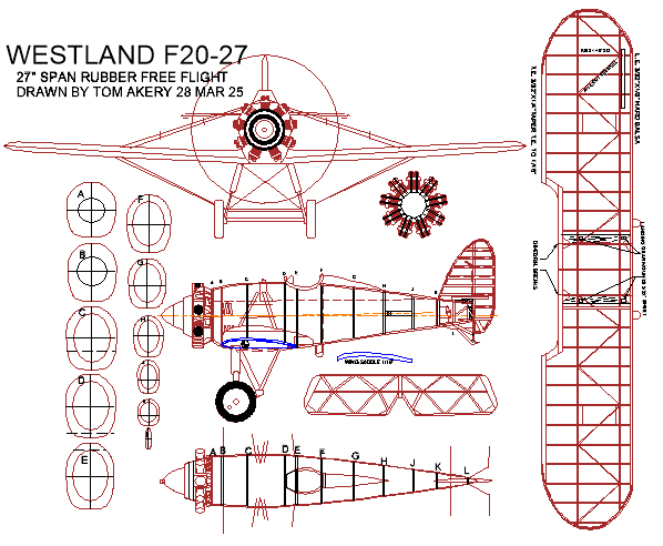 westland f20 27 monoplane 27in illus