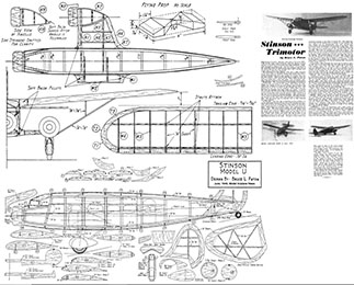 stinson trimotor modelu illus